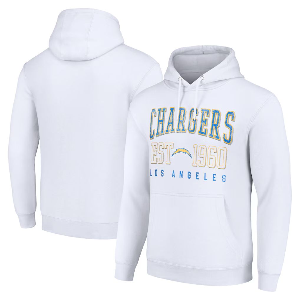 Men 2026 NFL Los Angeles Chargers White Hoodie hooded style 03